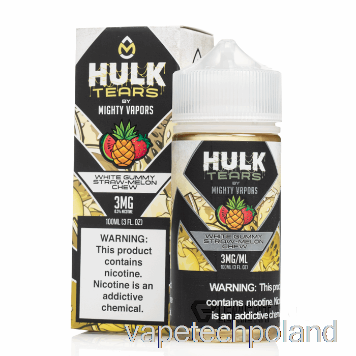 Vape Pen Biała Gumowata Słomka Do żucia Melona - łzy Hulk - 100ml 3mg